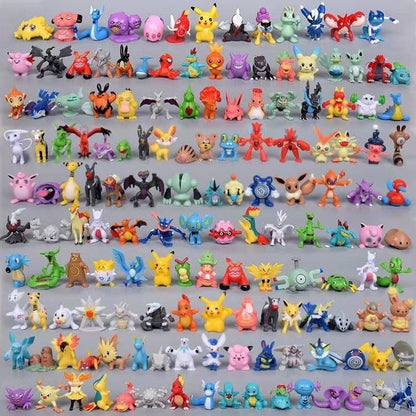 144 Peças/Lote Mini Boneco Pokémon Pikachu Brinquedos Modelo Infantil 2-3cm Estatueta Kawaii Bonecos PVC 6*24pçs Brinquedos Atacado