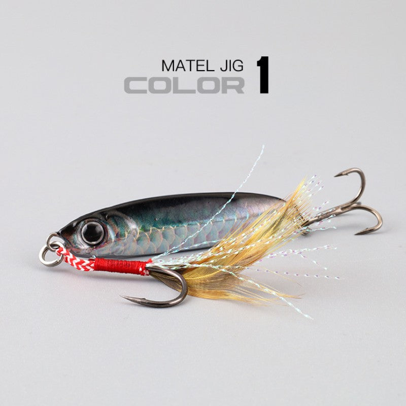 1 unidade isca artificial de metal Jig 7g 10g 15g 20g 25g 30g Isca de pesca Shore Casting Jigging Isca de pesca de água salgada Shore Casting