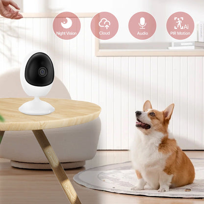 4MP Baby Monitor Wifi IP Camera Smart Home Indoor Cube Cam Human Detection Two Way Audio Wireless Security Surveillance Icsee