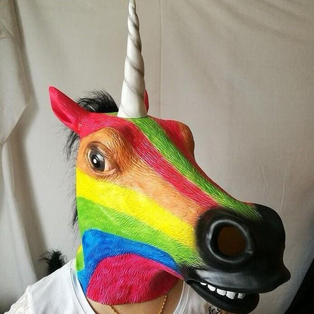 Funny Animal Latex Party Masks Dog Donkey Duck Horse Headgear Halloween Props Cosplay Mask for Adults Masquerade Mask