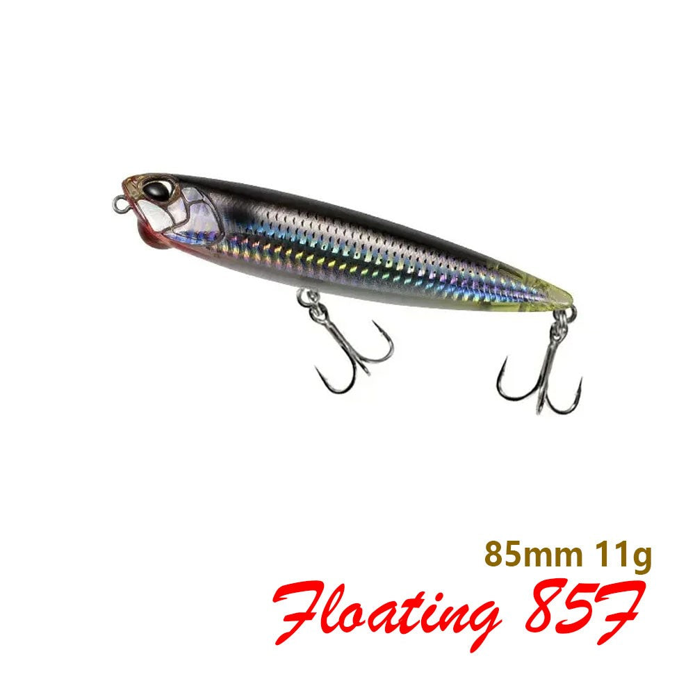Isca de Pesca Lápis Flutuante 85mm 11g Topwater Walking the Dogs Isca Artificial Rígida Wobbler para Perca e Lúcio de Água Doce