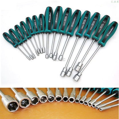 Chave de Soquete Hexagonal de Metal 3-11mm Chave de Fenda para Porcas Ferramenta Manual M08 dropship