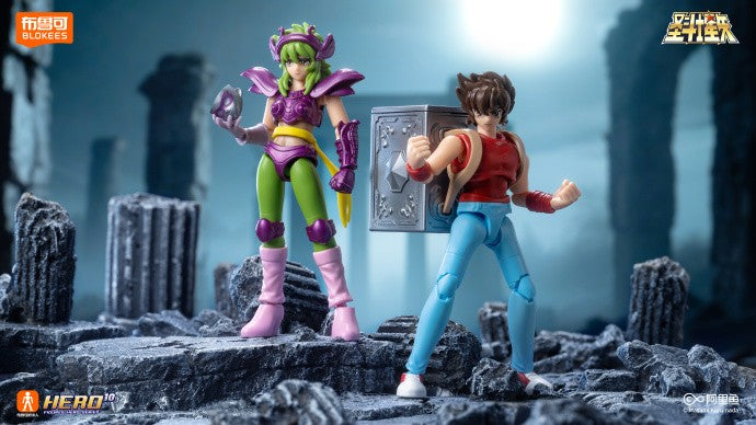 Blokees Saint Seiya Galaxy Ver 3 Ver 2 Bonecos de Ação Camus Hoyoga Dohko Milo Shiryu Atena KIKI Presente para Fãs de Anime