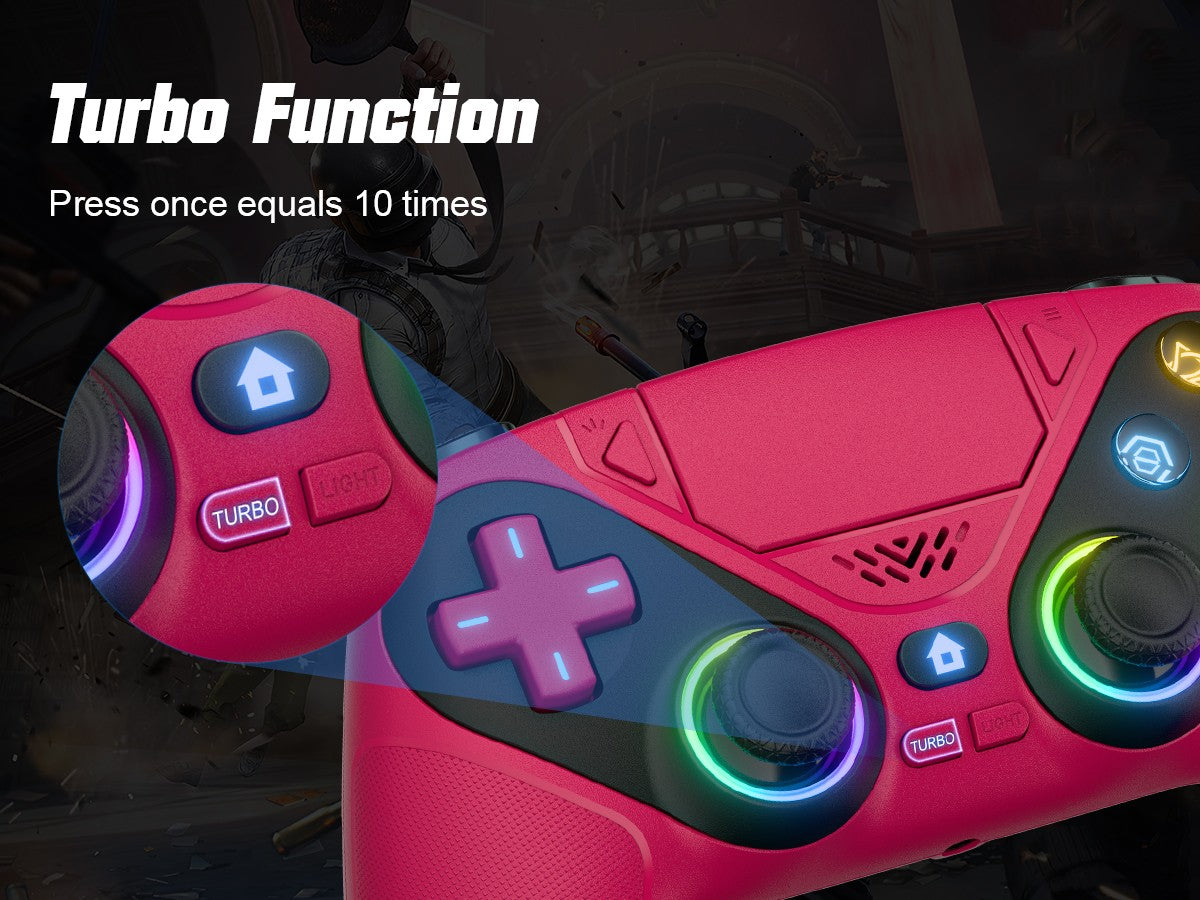 Controller For Playstation5 PS5/PS5 Pro/Slim/PC,RGB Wireless Gamepad Hall Effect Trigger Marco/Turbo Anti-Drift Game Joystick