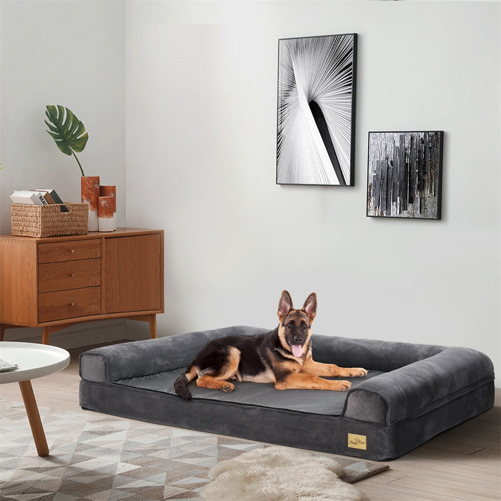 Cama para Cães Calmante Grande XXXL Ortopédica com Espuma de Memória, Sofá-Cama, Capa Impermeável Removível, Tapete de Pelúcia para Cães Pequenos, Médios e Grandes