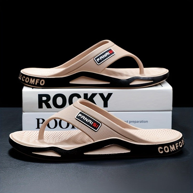 1 Pair  Beach Sandals Shower Shoes Men'S Stylish Lightweight Flip-Flops Comfortable Thong Sandals Camping Casual Attire