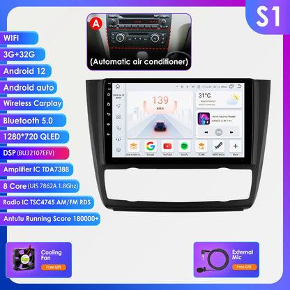 Carplay 4G Android 13 Car Radio for BMW 1 Series E81 E82 E87 E88 AT MT Auto Manual Multimedia Player Nav GPS 2Din Stereo DSP RDS