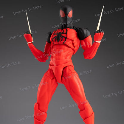 Original Mess Toys Spider Figure Black Suit Neighbor Symbiote Scarlet Spider Kaine Parker Black Red Spider Action Figure Toys