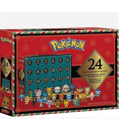 Calendário do Advento Pikachu Anime de Natal, Calendário de Contagem Regressiva de 24 Dias, Caixa Surpresa de Desenhos Animados Fofa, Bonecos de Brinquedo, Presentes de Natal Infantis