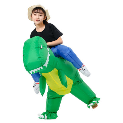 Funny dinosaur inflatable costume set  Riding jumpsuit cosplay outfit  High-impact hilarious costume Halloween attire