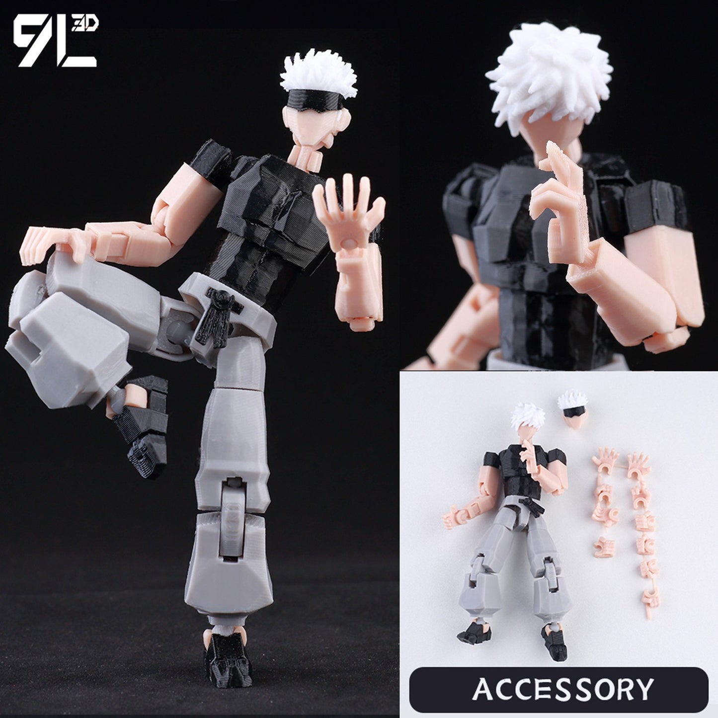 Boneco de Ação Multiarticulado 3D Impresso Dummy13 Homem-Aranha 9L3D Colecionável Marvel com Braços Articulados Boneco para Animação Stop Motion