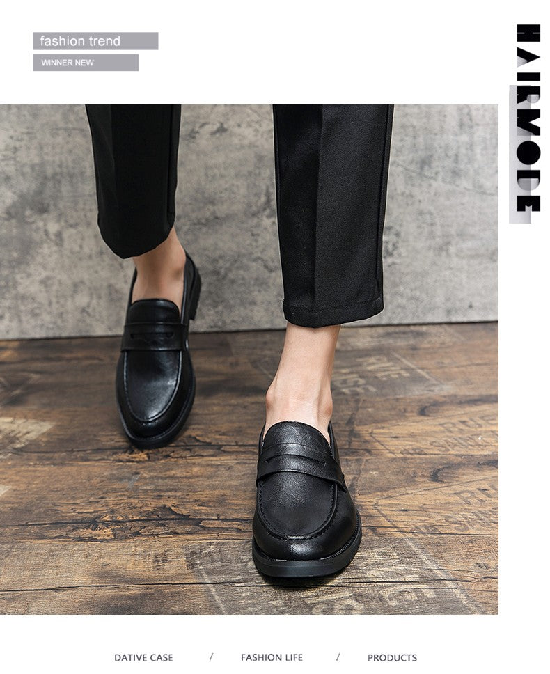 Trend Casual Business Shoes Men Retro Men's Dress Shoes High Quality Office Leather Loafers Man Social Leather Shoes Male