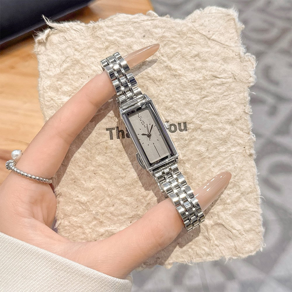 GEDI Square Watch Stainless Steel Gold Vintage Watches for Woman Luxury Elegant Waterproof Quartz Wristwatch Gifts Girlfriend