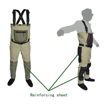 Pesca com mosca Infantil a adulto, botas-calças de neoprene para homens, para caiaque, caça. Secagem rápida, à prova d'água e respirável.