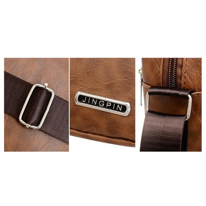 Men's PU Leather Crossbody Shoulder Bags High quality Tote Fashion Business Man Messenger Bag  Leather Bags fanny pack