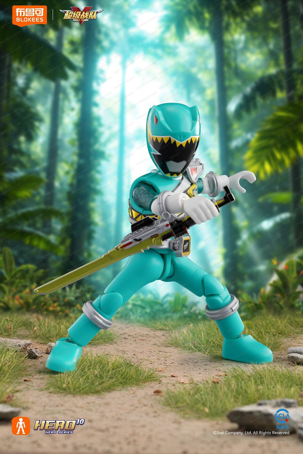 Em estoque Bloco original Power Rangers Dino Charge Super Sentai Zyuden Kyoryuger Coleção de Figuras de Montar