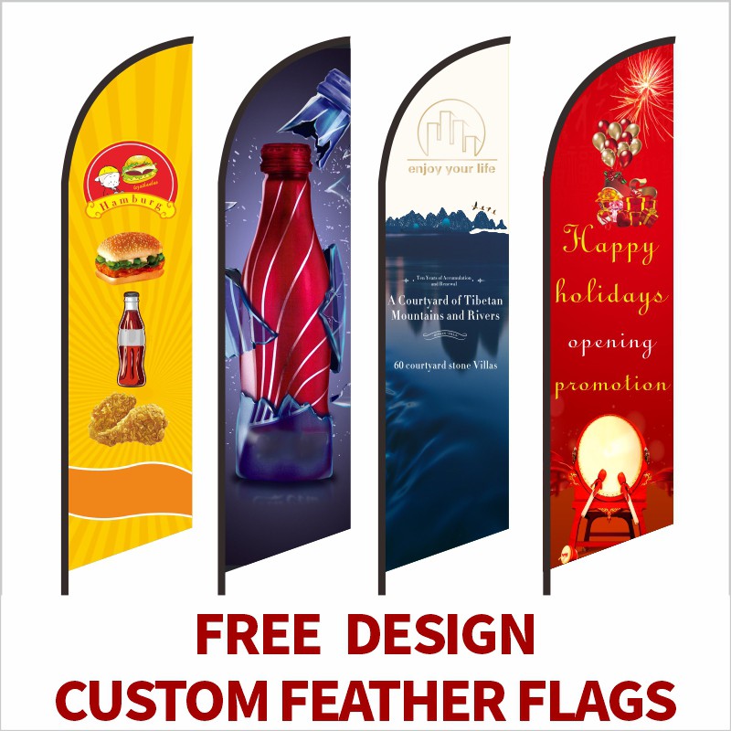 Bandeira de Pena para Praia Gráfico Personalizado Impressão Banner Grátis Design Promoção Celebração de Abertura Publicidade Exterior Decoração
