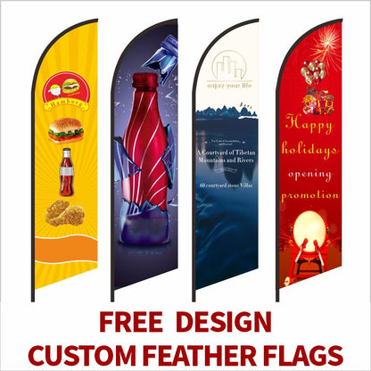 Bandeira de Pena para Praia Gráfico Personalizado Impressão Banner Grátis Design Promoção Celebração de Abertura Publicidade Exterior Decoração