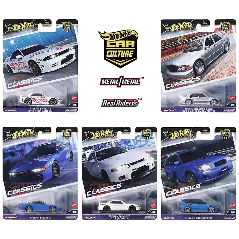 Novo Hot Wheels Premium Car Culture Premium Modern Classics Nissan Skyline Pandem Subaru Forester Sti Benz 190e Modelo 1/64 Fpy86
