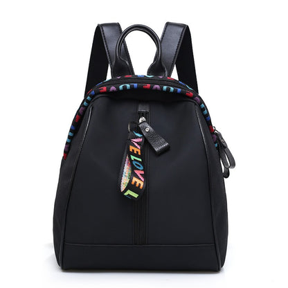 Nova mochila feminina de nylon Oxford versátil, design casual e antifurto, mochila leve