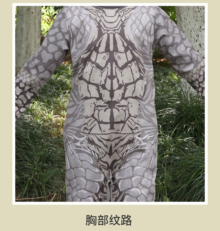 Monster Cosplay Animal Costume Dinosaur Halloween Bodysuit  Kid Boys Girl Funny Jumpsuit Carnival For Toddler Child Catsuit+Mask