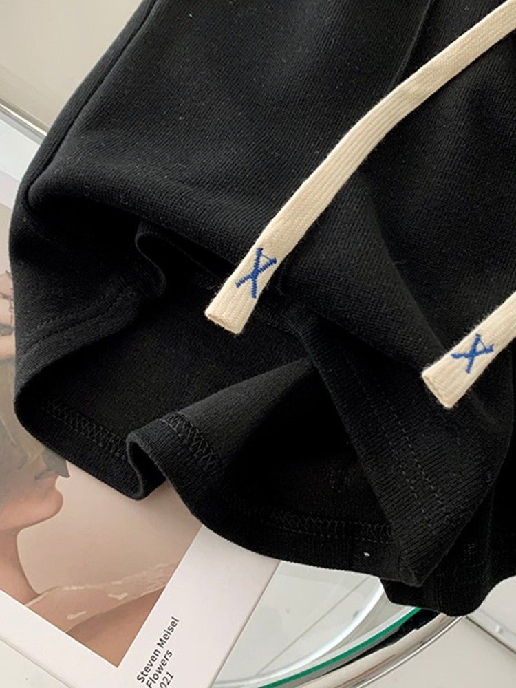 AOSSVIAO 2025 Summer Shorts Women Elasticity Lovely Girls Korean Style Sweet Students Harajuku Simple Pure Gray Trousers Female