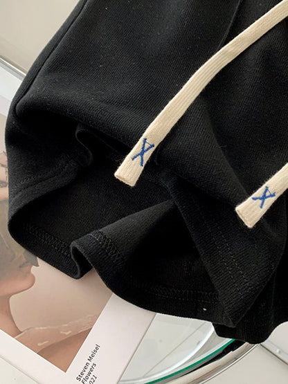 AOSSVIAO 2025 Summer Shorts Women Elasticity Lovely Girls Korean Style Sweet Students Harajuku Simple Pure Gray Trousers Female