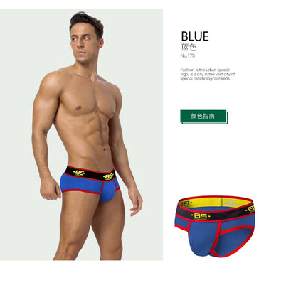 BS 4PC/LOT Men Briefs Sexy Underwear Male Underpants Men's Sexy Breathable Brief Pants Comfortable Men Briefs Underwear Cotton