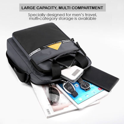 Men's Business Shoulder Bag Fashion Casual Solid Color Large Capacity High Quality Oxford Cloth Waterproof Multifunctional Bag