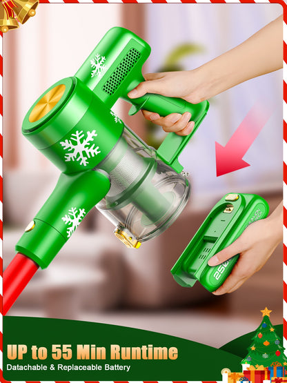 Cordless Vacuum Cleaner, 46Kpa/500W/55Mins Vacuum Cleaners for Home, Self-Standing Rechargeable Vacuum, Christmas Gifts