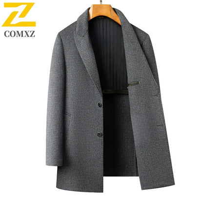 Double Faced Wool Overcoat Man 2025 Winter New Classic Business Casual Notch Lapel TrenchCoat Premium Medium Long Styles? Coat