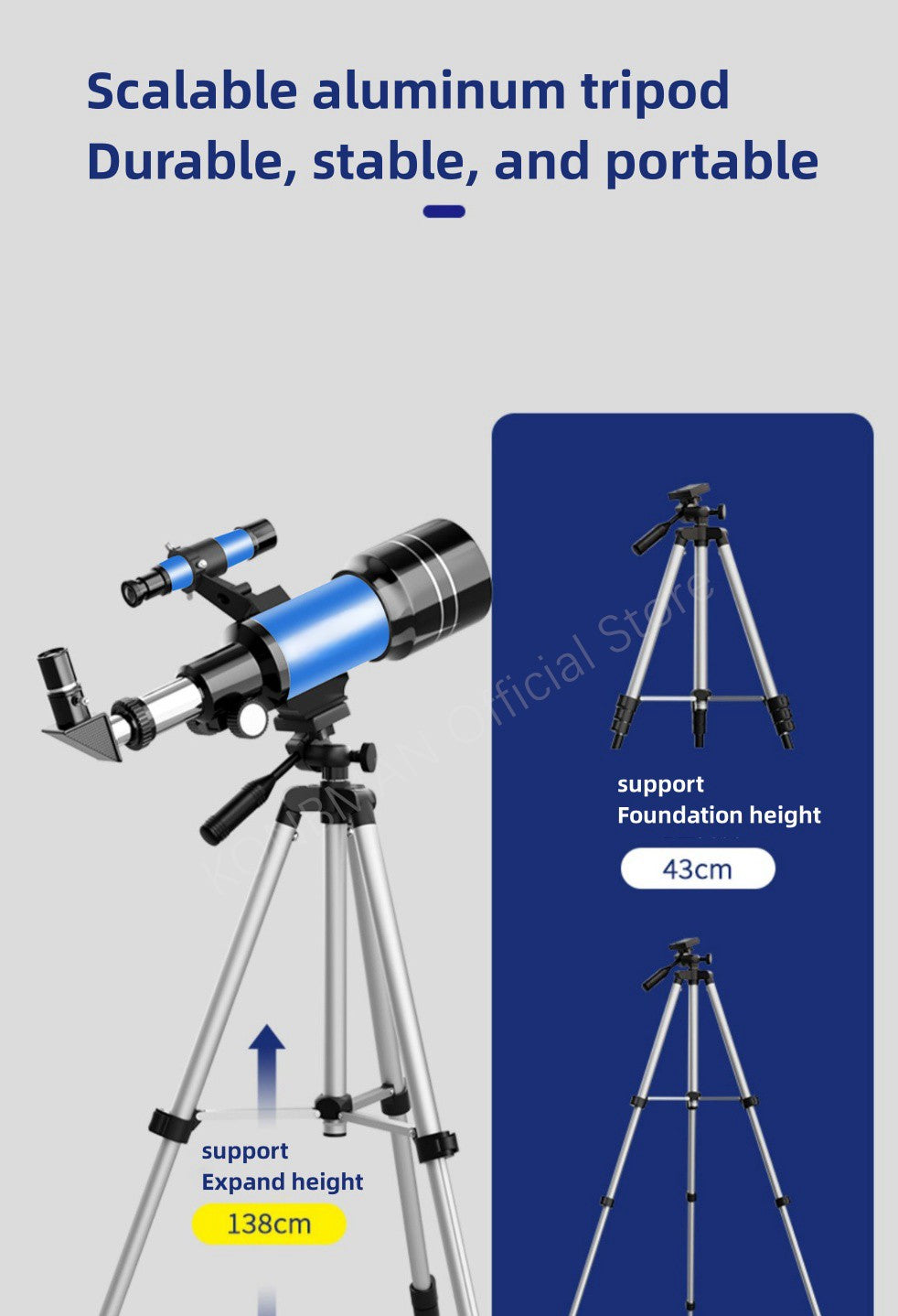 Telescópio Refrator de Abertura de 70 mm para Adultos e Crianças Telescópio Portátil para Iniciantes em Astronomia Telescópio de Viagem