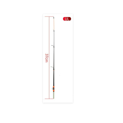Vara de Pesca no Gelo de Inverno 2 Seções Ultraleve Design Tipo Giratório Vara de Pesca 52cm de Comprimento Vara de Pesca Ultraleve Pesca de Inverno