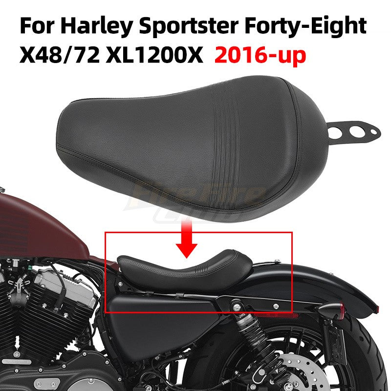 Assento Individual do Piloto de Moto Almofada Dianteira Preta Compatível com Harley Sportster XL 1200 883 72 Forty Eight 2016-diante