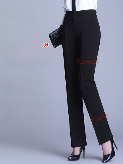 Bla Straight Leg Work Pants Women's Autumn Winter Spring Profional Suit Pants Slimming Formal Long Trousers for Office