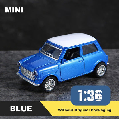 1:36 Liga Diecast Vintage Modelo de Carro FIAT MINI Clássico Modelo de Carro Miniatura com Fricção Réplica de Veículo para Presente de Coleção