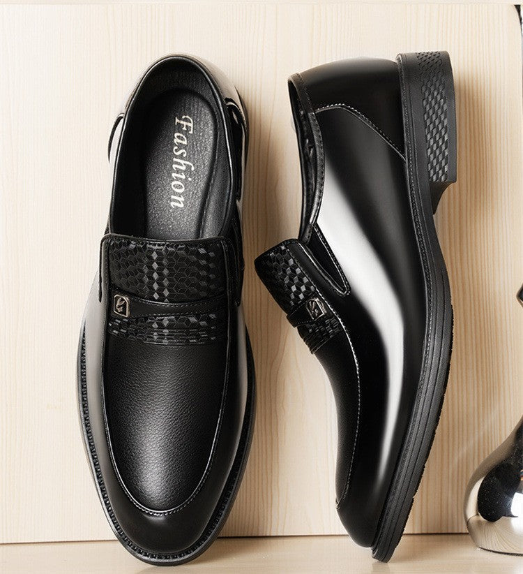 Business Formal Leather Shoes for Men Solid Color Fashion Casual Loafers Male Spring Autumn New Designer Dress Shoes Man
