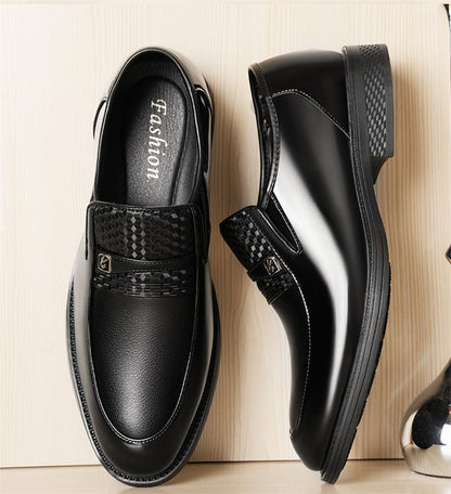 Business Formal Leather Shoes for Men Solid Color Fashion Casual Loafers Male Spring Autumn New Designer Dress Shoes Man