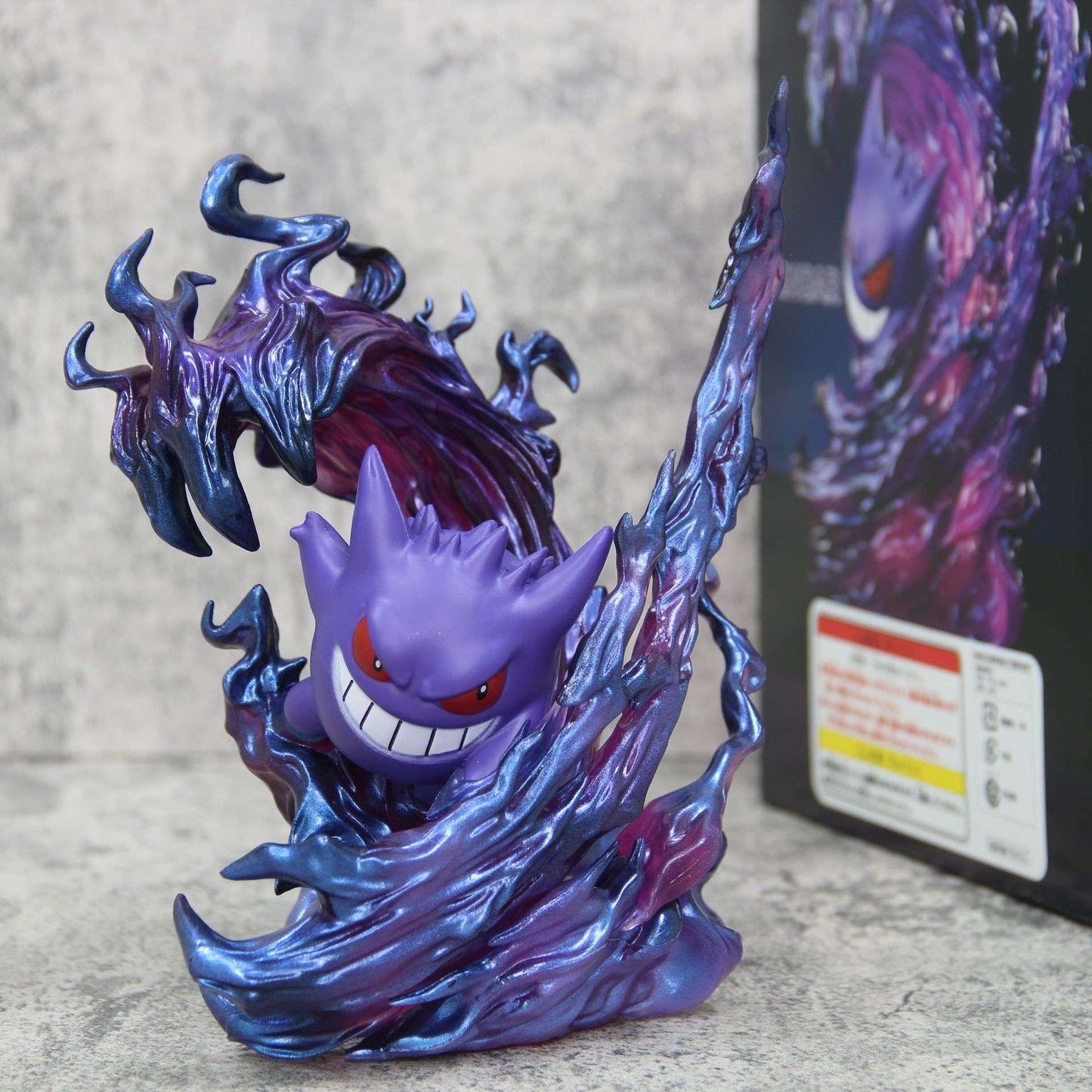 Estatueta de Pokémon Gengar de 18cm, Modelo de Ação de Anime, Estátua Colecionável para Exibição, Presente de Halloween, Natal e Aniversário