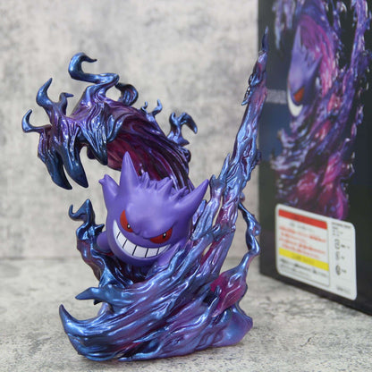 Estatueta de Pokémon Gengar de 18cm, Modelo de Ação de Anime, Estátua Colecionável para Exibição, Presente de Halloween, Natal e Aniversário
