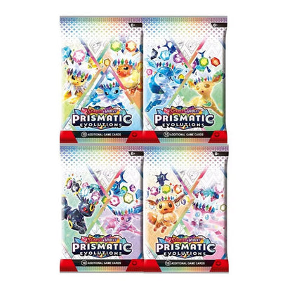 360 Cartas Pokémon em Inglês, Espanhol, Francês - Evoluções Prismáticas, Faíscas Efervescentes, Escarlate e Violeta 151, Booster Pokémon, Cartas de Batalha