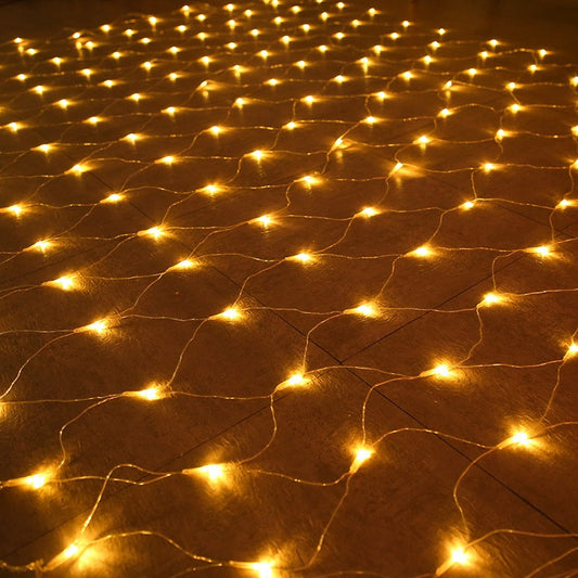 Luzes de corda de rede de LED 8 modos 220V 110V plugue UE/EUA Festival Decoração de Natal Guirlandas Festa de Natal Jardim Ano Novo Casamento