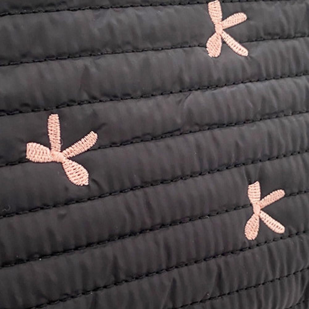 Ins Bow Embroidered Cosmetic Bag Portable Women's Bag Fashion Oxford Cloth Butterfly Print Cosmetic Bag Travel Wash Storage Bag