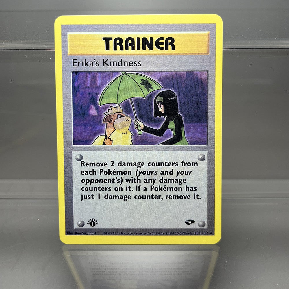 Cartas PROXY PKM Gym-Challenge/Neo-Genesis Lugia Typhlosion Rocket's Mewtwo PTCG Foil Game Collection Cards Game Toys
