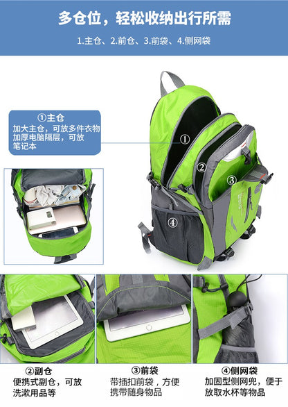 New Camping Backpack 40 Liters Large Capacity Travel Canvas Bag Outdoor Mountaineering Hiking Travel Bag