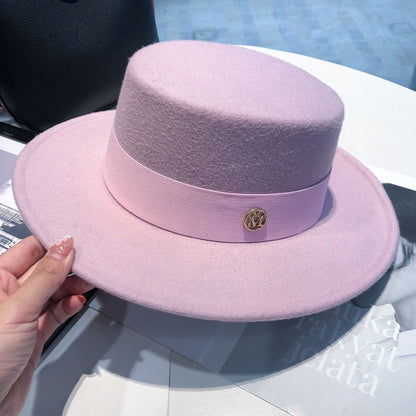 primavera outono moda praia 2025 Chapéu feminino fedora capela elegante Chapéu Panamá masculino fascinator Foto de casamento feltro Bowler novo