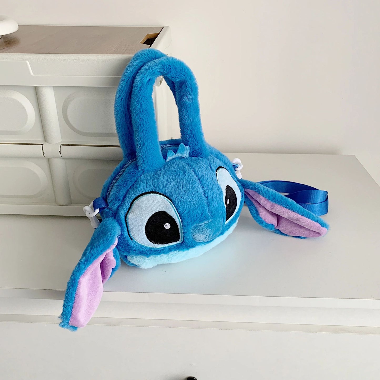 Disney Lilo & Stitch Plush Toys Kawaii Plush Messenger Bag Girl Handbag Anime Stuffed Toys Children Cartoon Plushie Soft Bag