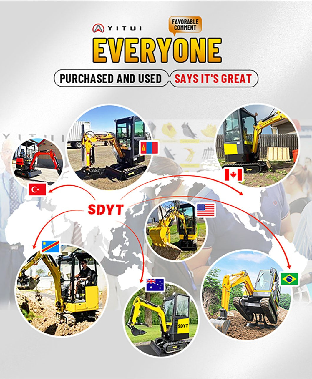 Melhor Preço Personalizado EPA/Euro 5 Mini Escavadeira 1.5 Toneladas Escavadeira Pequena Hidráulica com Rotação 360° Escavadeira Pequena Doméstica