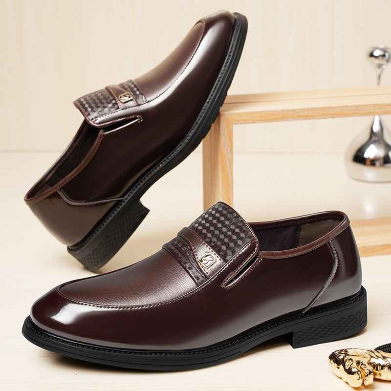 Business Formal Leather Shoes for Men Solid Color Fashion Casual Loafers Male Spring Autumn New Designer Dress Shoes Man