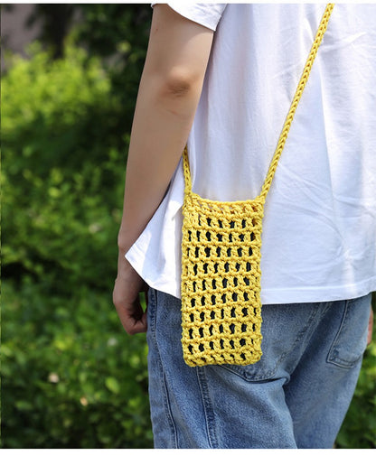 Handmade Crossbody Phone Purse - Openwork Shell Design Tote, Handmade Crossbody Phone Purse,Crochet Beach Bag